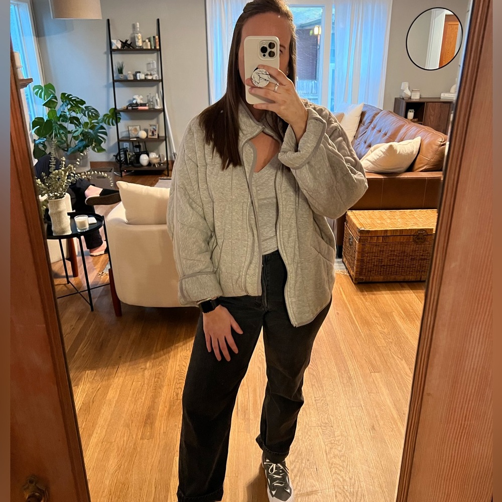 Free People Dolman Knit Quilted Jacket